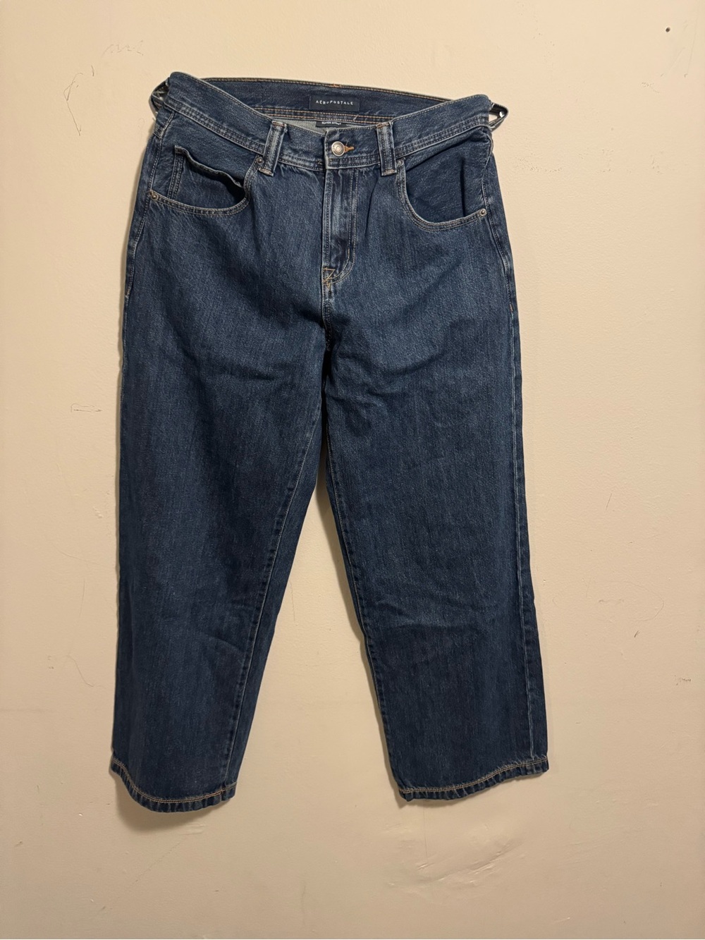 Aeropostale Men's Indigo Super Baggy Jeans